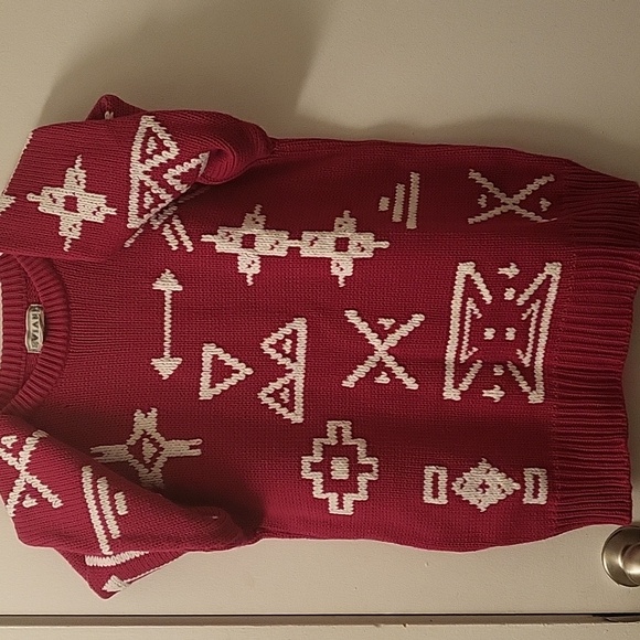 Vintage Evia Acrylic Sweater. Hot pink. Size M - Picture 7 of 8